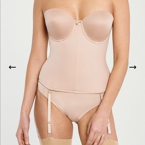 NWT Va Bien Low Back Plunge Corset Bustier 32E